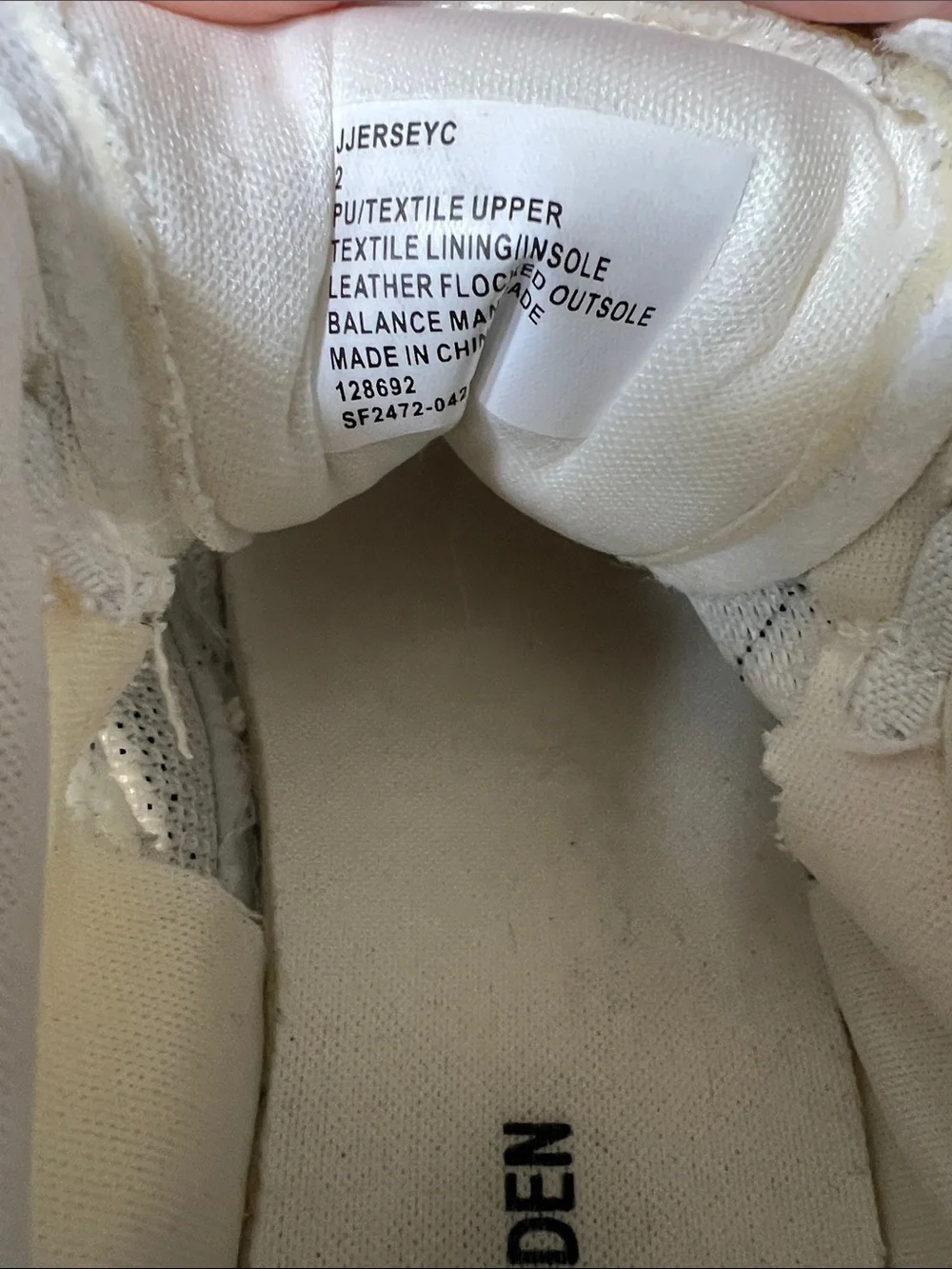 Steve Madden J-Jersey Charm Platform Sneaker Slip on Cream Silver Black Y2 girl